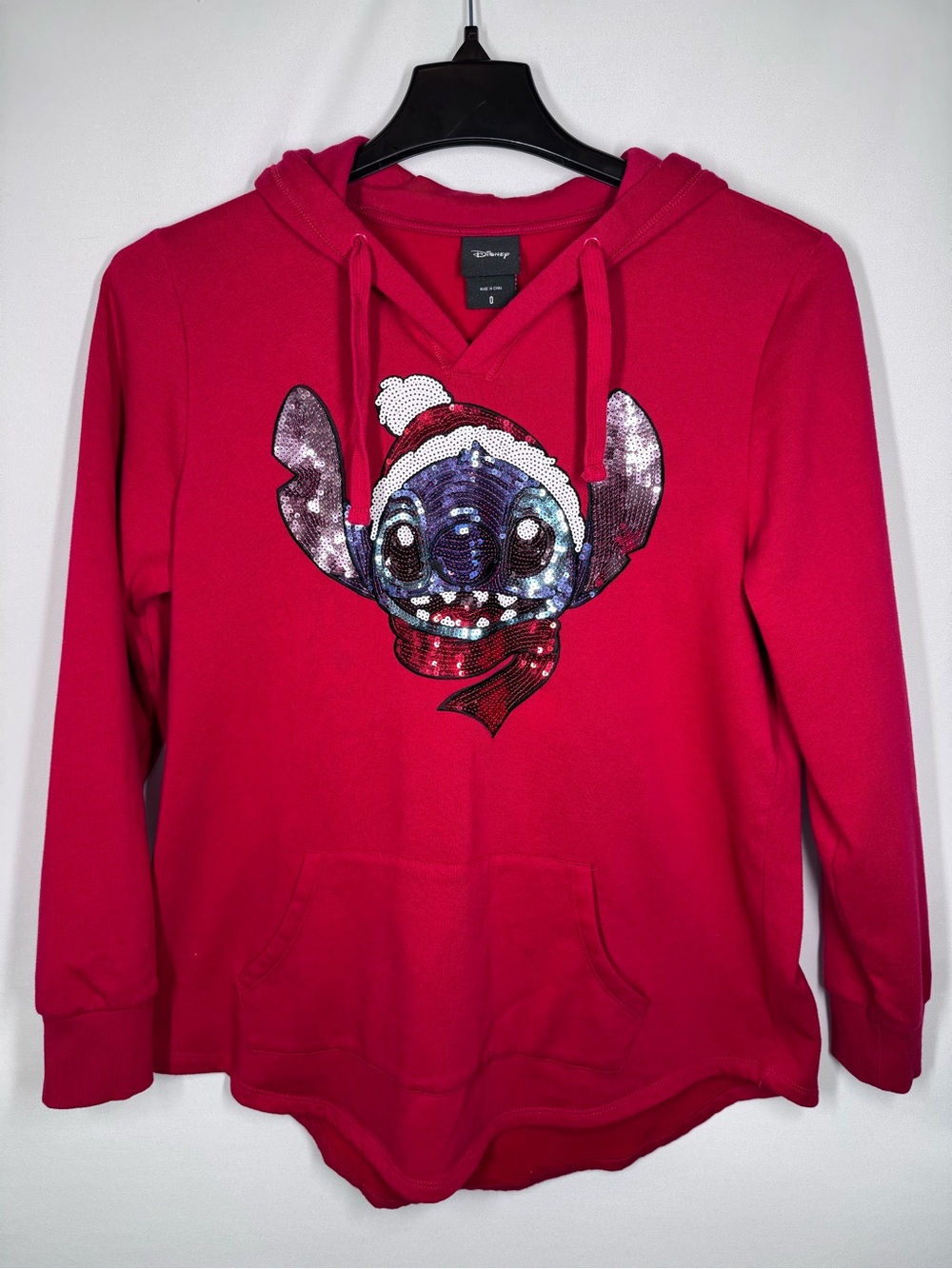 Disney x Torrid Lilo & Stitch Holiday Sequin Fleece Hoodie - Size 0 (Large)